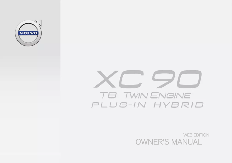 Page 1 de la notice Manuel utilisateur Volvo XC90 T8 Twin Engine Plug-in Hybrid (2016)