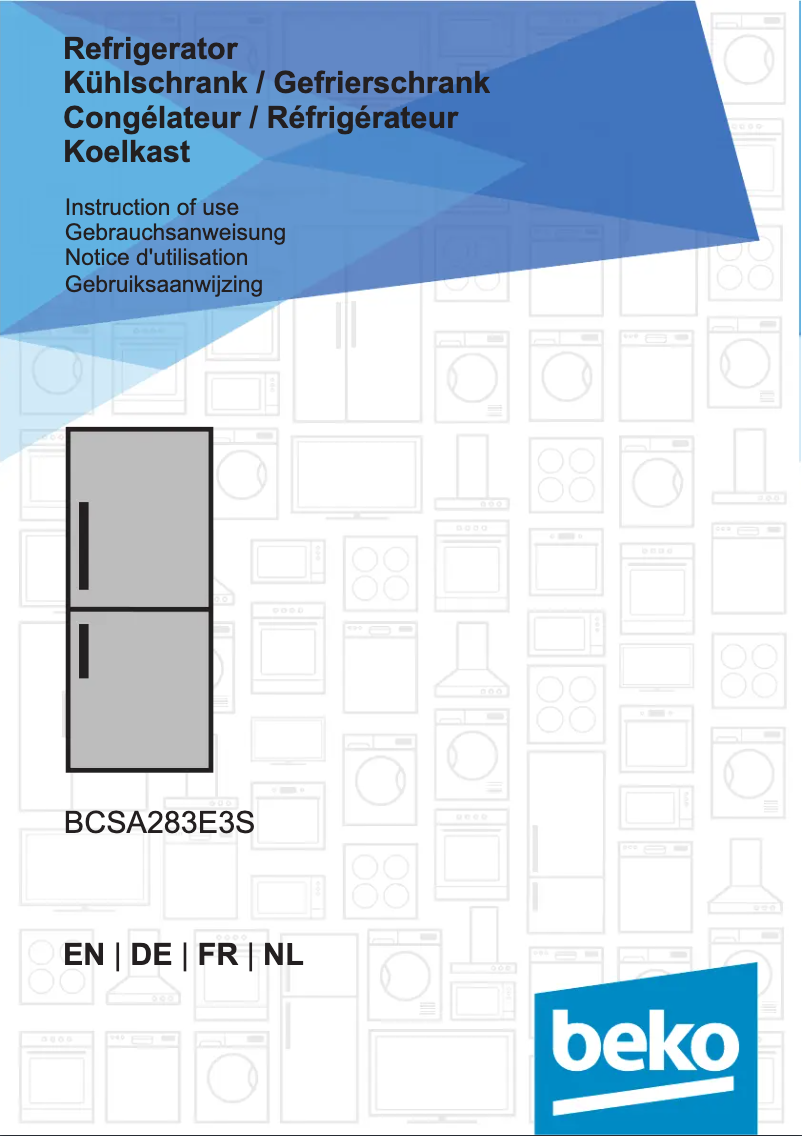 Page n°1 - Manuel utilisateur Beko BCSA283E3S