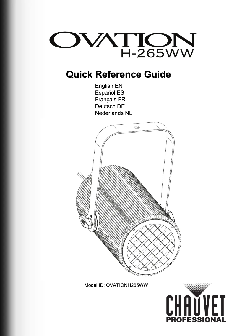 Image de la première page du manuel de l'appareil Ovation H-265WW