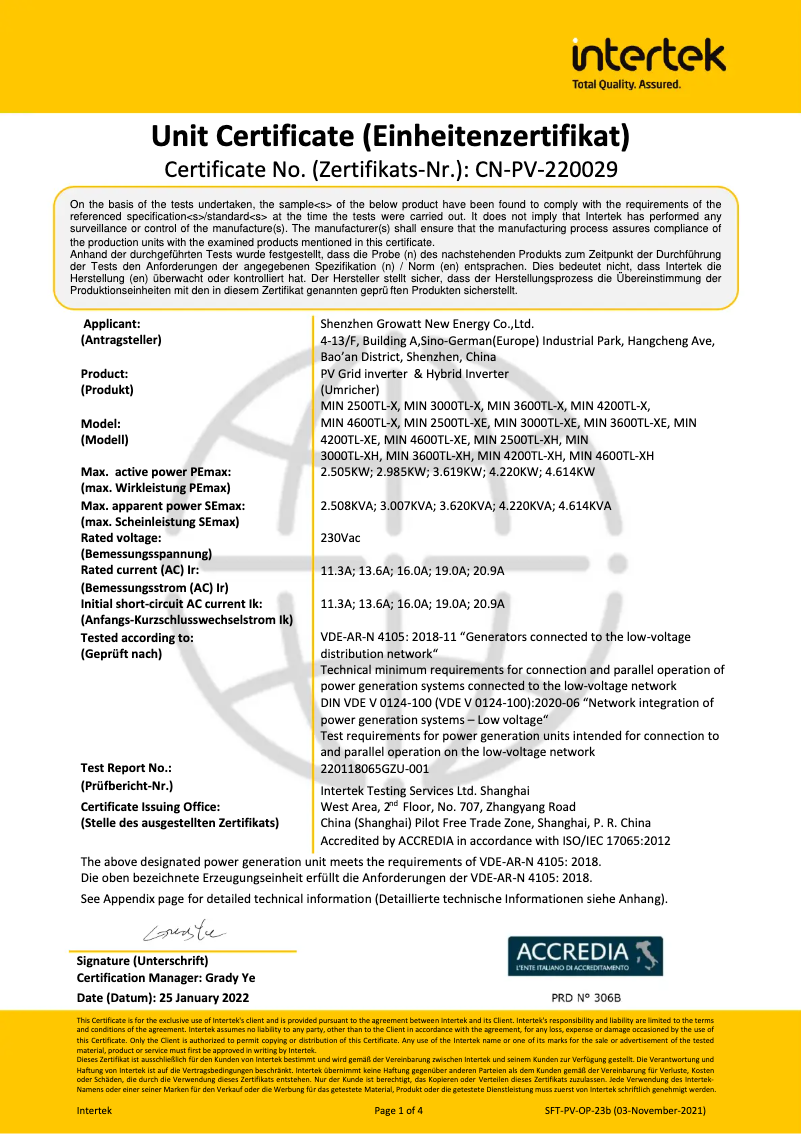 Imagen de la primera página del manual del dispositivo MIN 3000TL-X