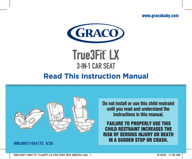 Image de la première page du manuel de l'appareil True3Fit LX