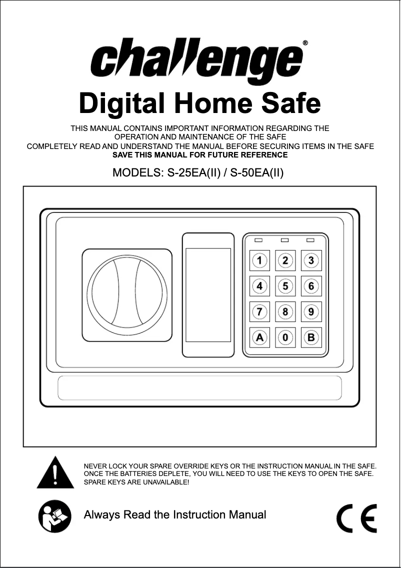 Page n°1 - Manuel utilisateur Challenge S-50EA(II)