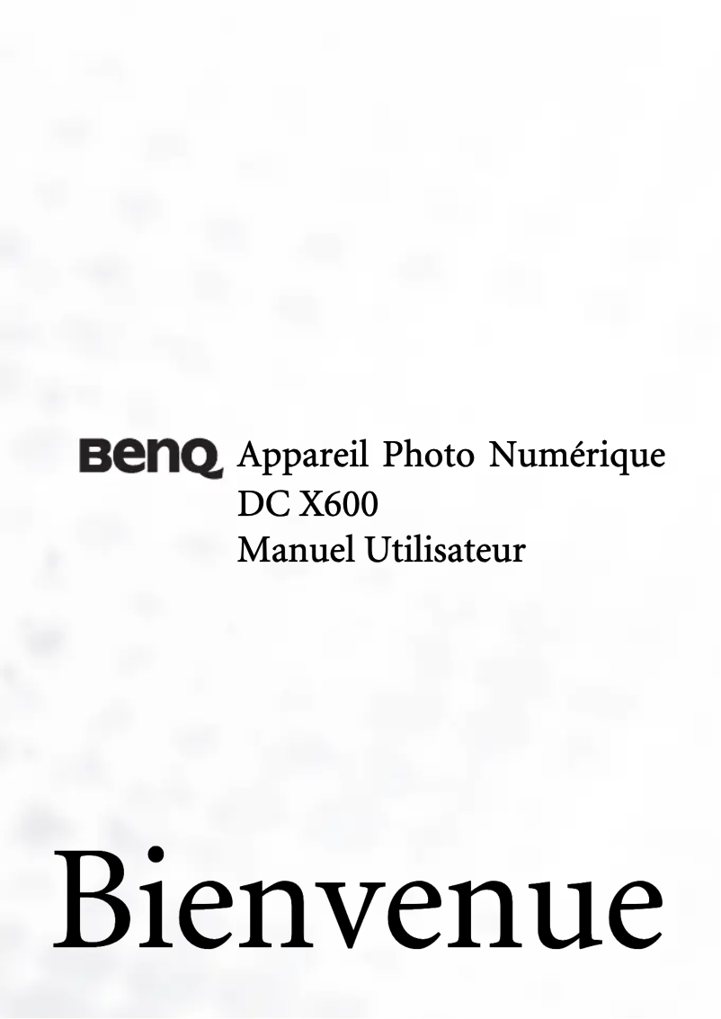 Image de la première page du manuel de l'appareil DC X600