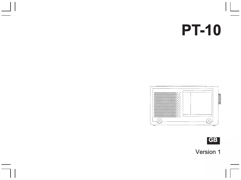 Page 1 of the manual User Manual Sangean PT-10