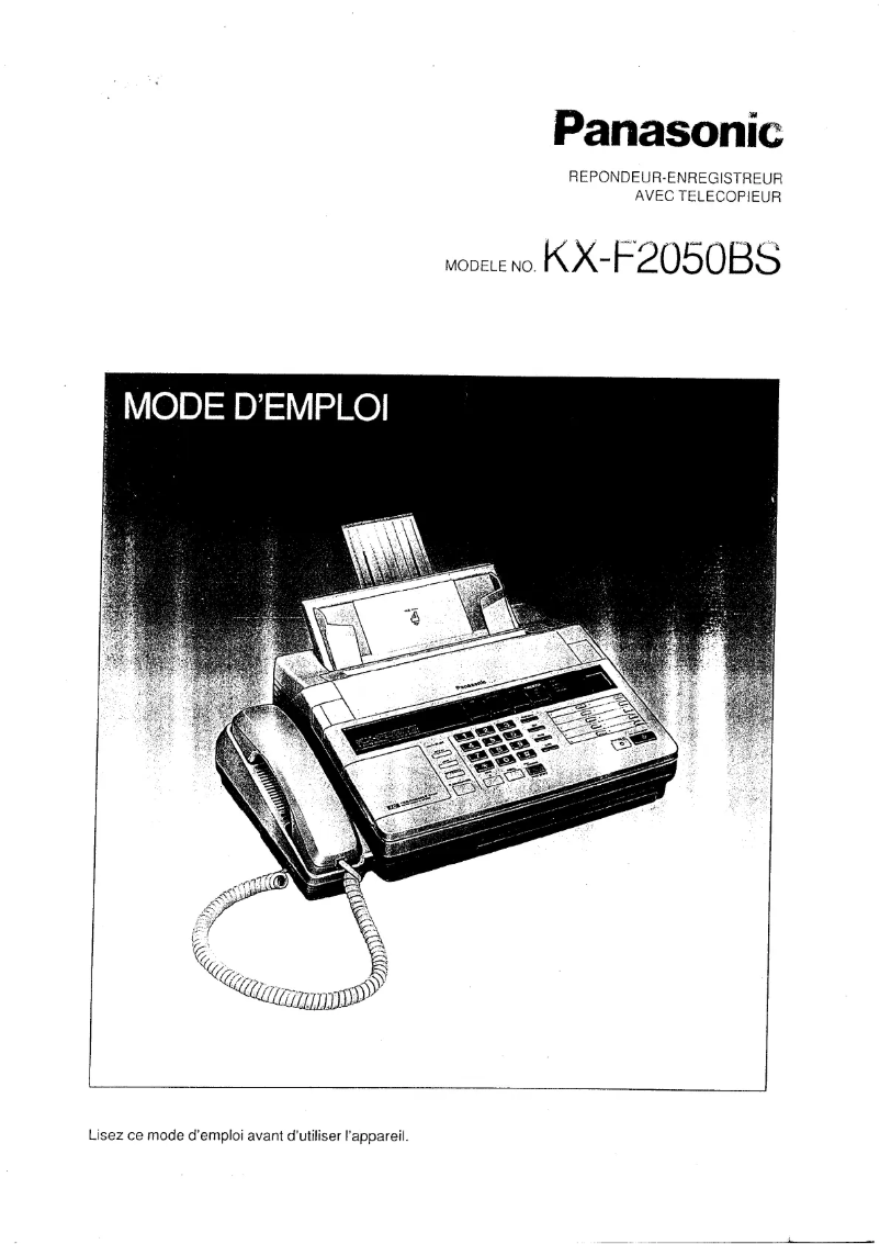 Image de la première page du manuel de l'appareil KX-F2050BS