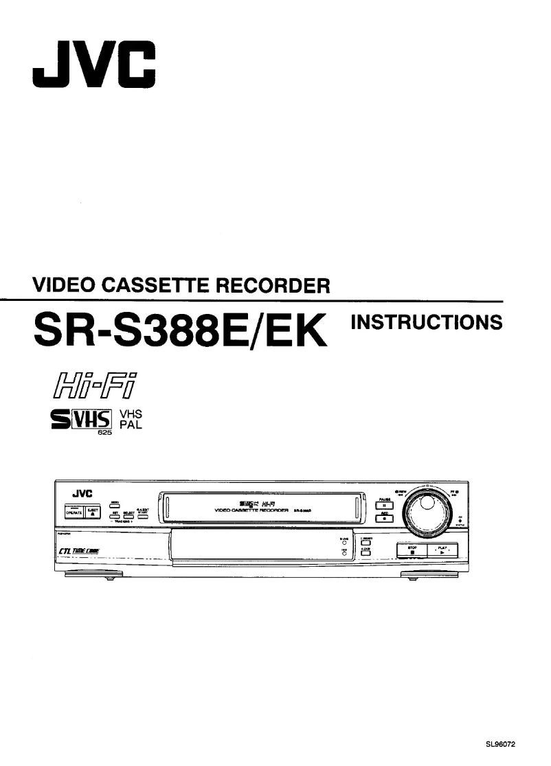 Page n°1 - Manuel utilisateur JVC SR-S388E