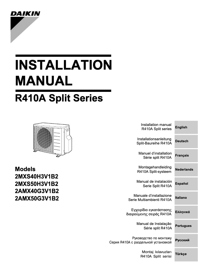 Página 1 del manual Manual de usuario Daikin 2MXS40H2V1B