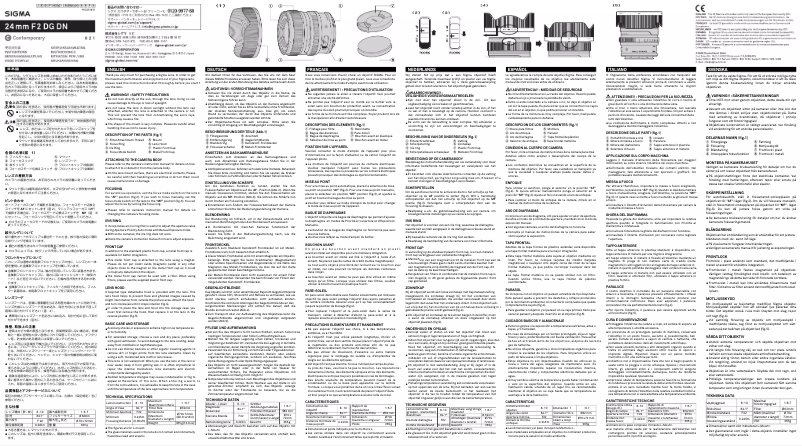 Image de la première page du manuel de l'appareil 24mm F2 DG DN