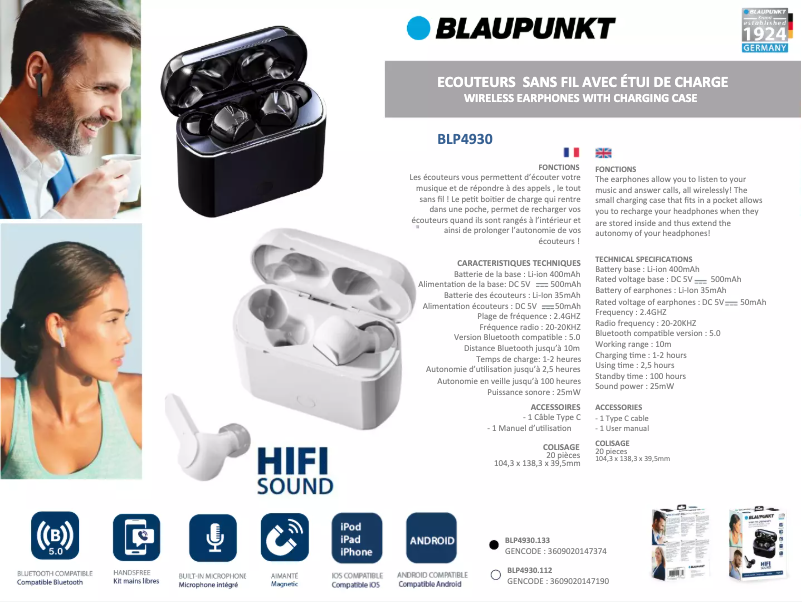 Page n°1 - Manuel utilisateur Blaupunkt BLP4930