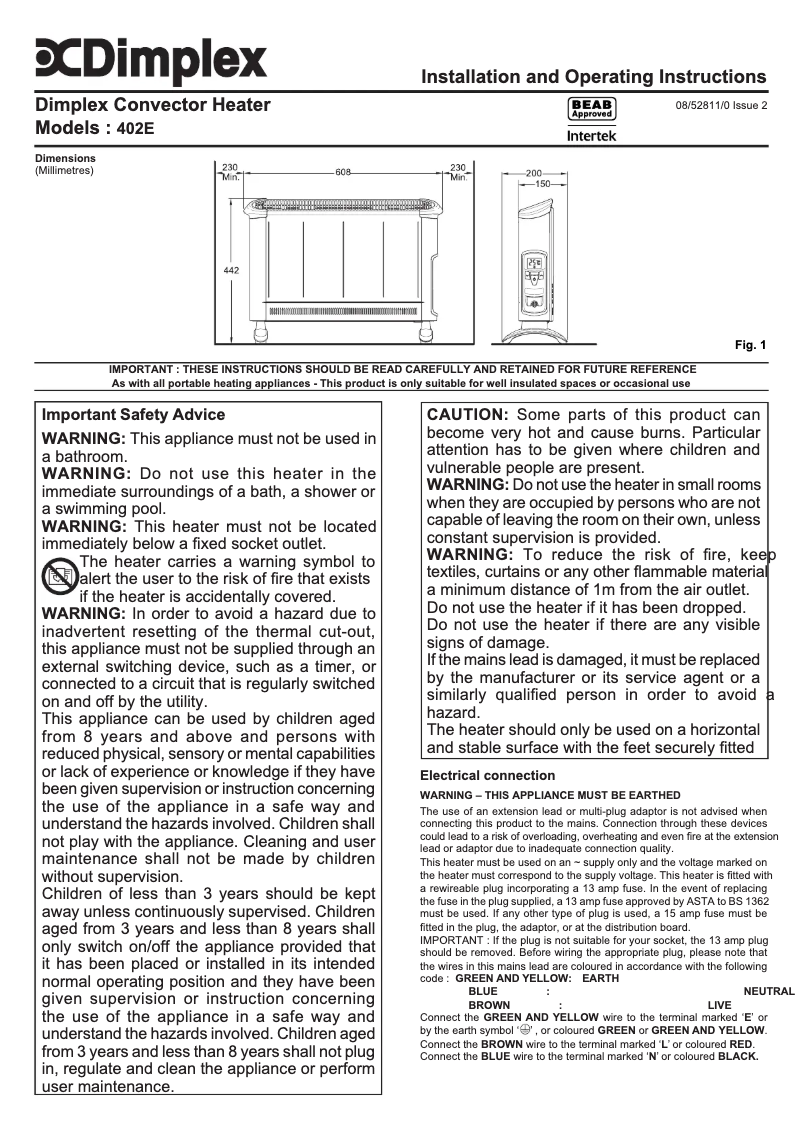 Imagen de la primera página del manual del dispositivo 402E