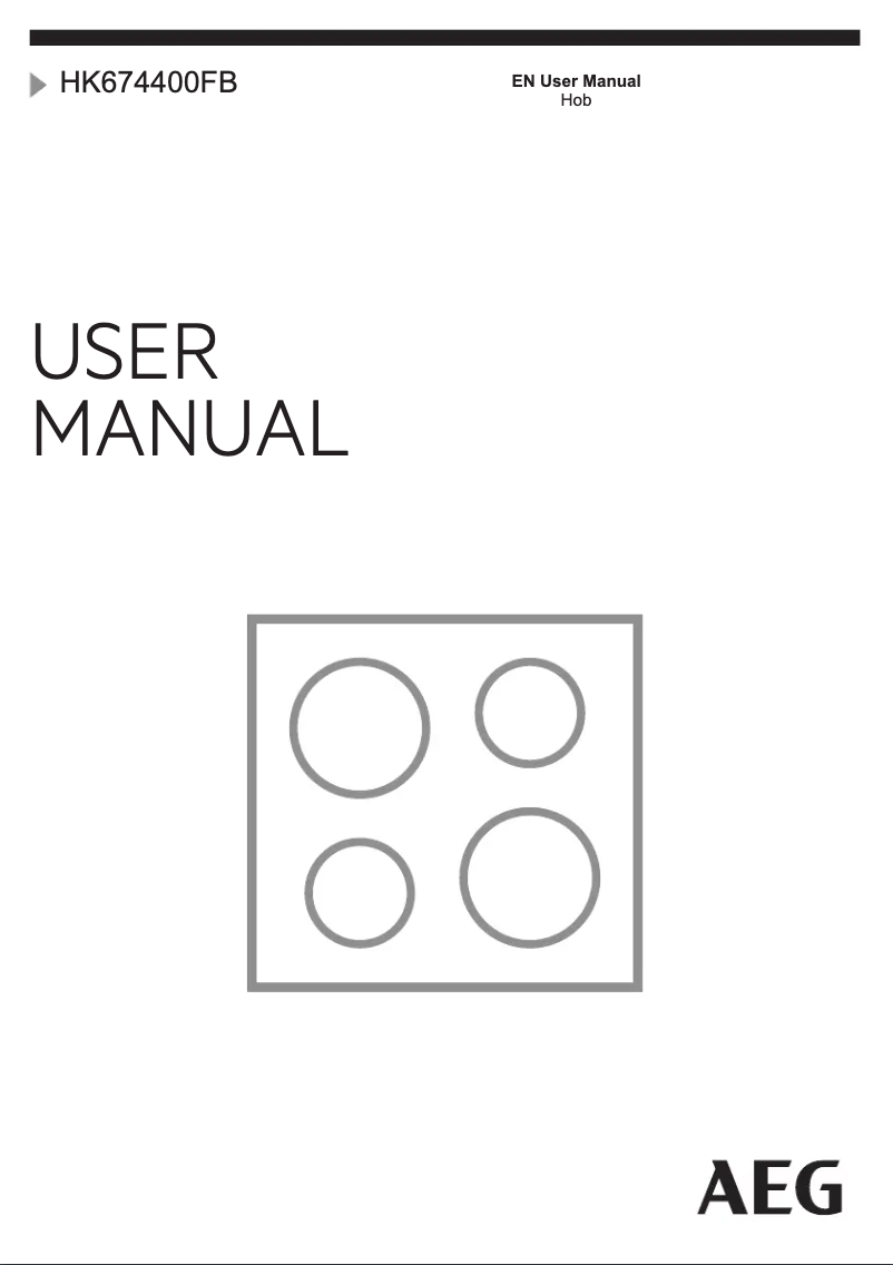 Page n°1 - Manuel utilisateur AEG HK674400FB