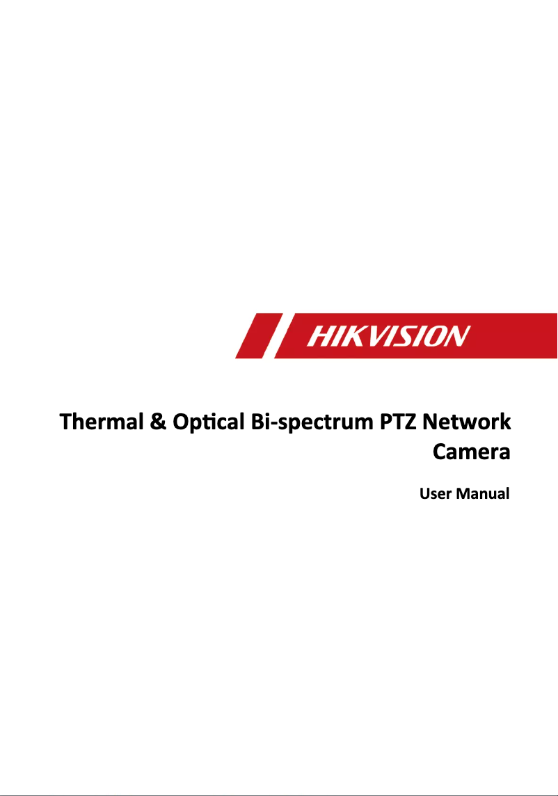 Page 1 de la notice Manuel utilisateur Hikvision DS-2TD4228-10