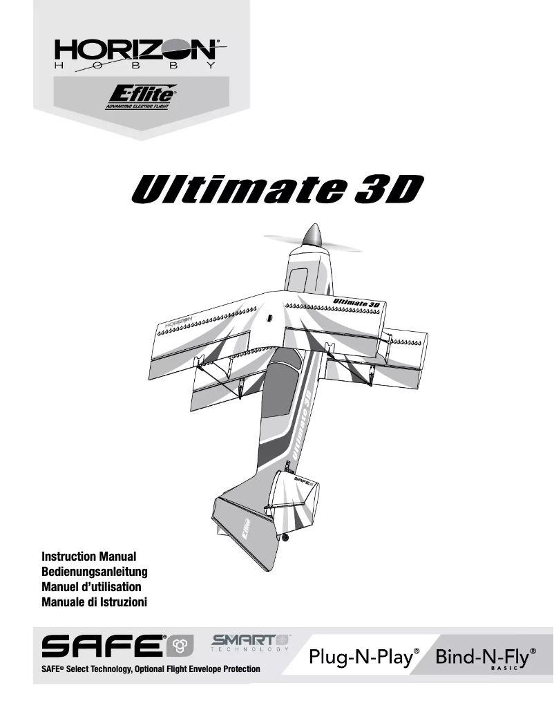 Page 1 de la notice Manuel utilisateur E-flite Ultimate 3D