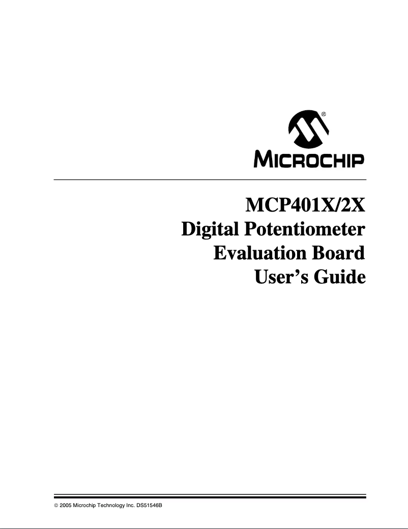 Page 1 de la notice Manuel utilisateur Microchip MCP401x/2x