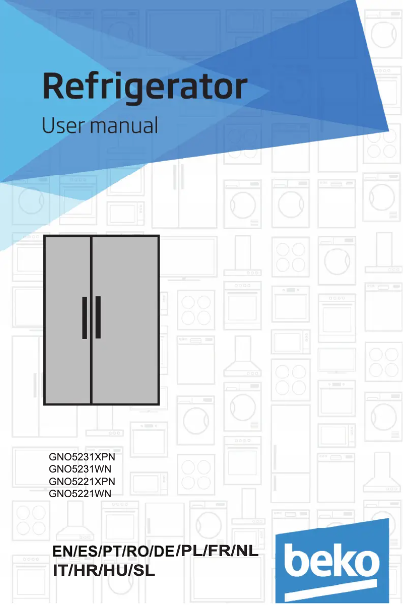 Page 1 de la notice Manuel utilisateur Beko GNO5231WN