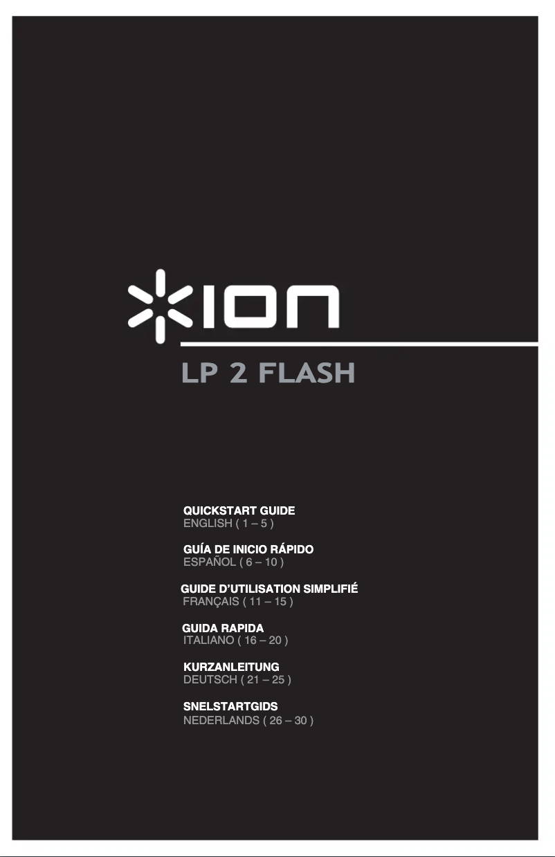 Page 1 de la notice Manuel utilisateur ION LP 2 Flash