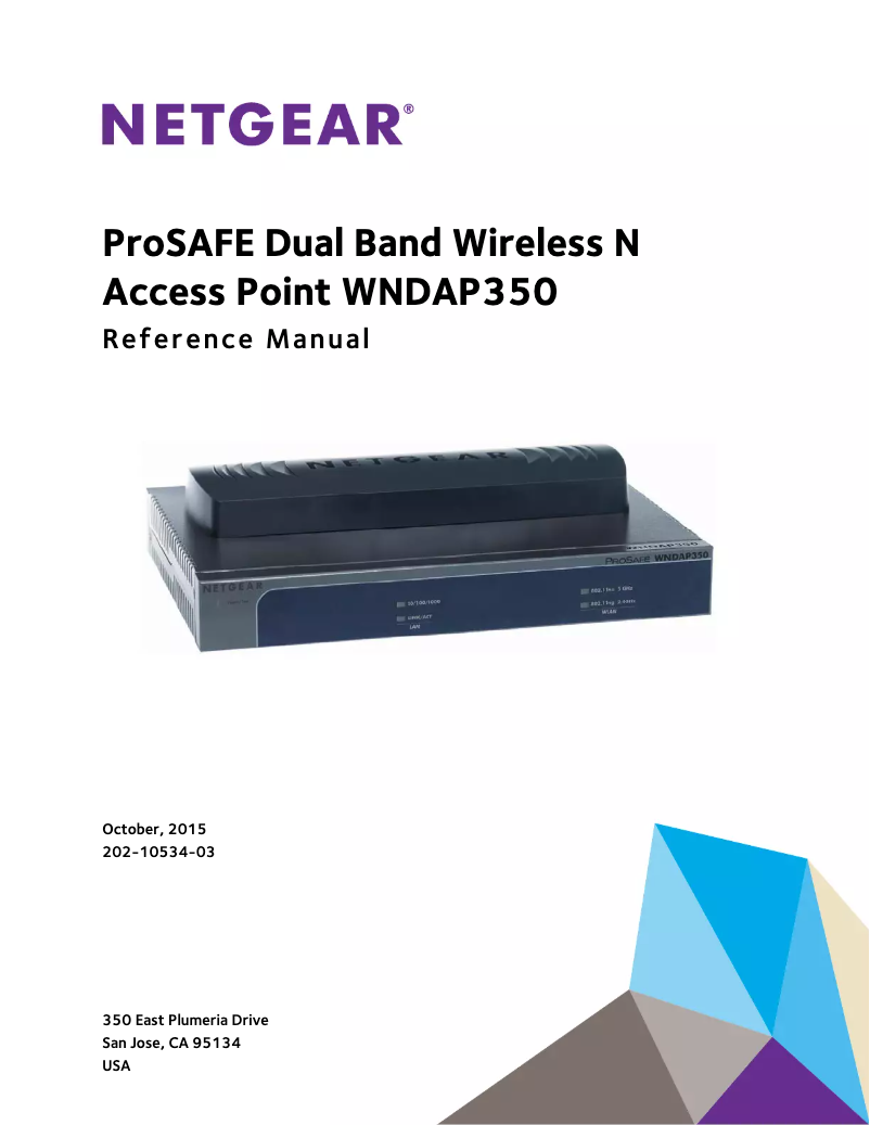Page 1 de la notice Manuel utilisateur Netgear WNDAP350
