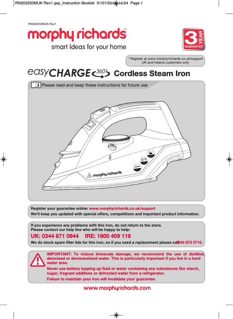 Image de la première page du manuel de l'appareil easyCHARGE 303250