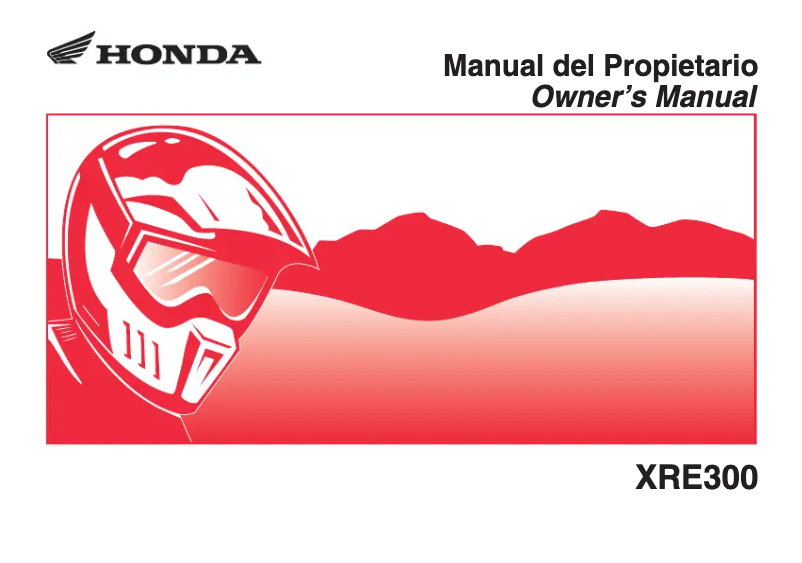 Página 1 del manual Manual de usuario Honda XRE300 (2014)