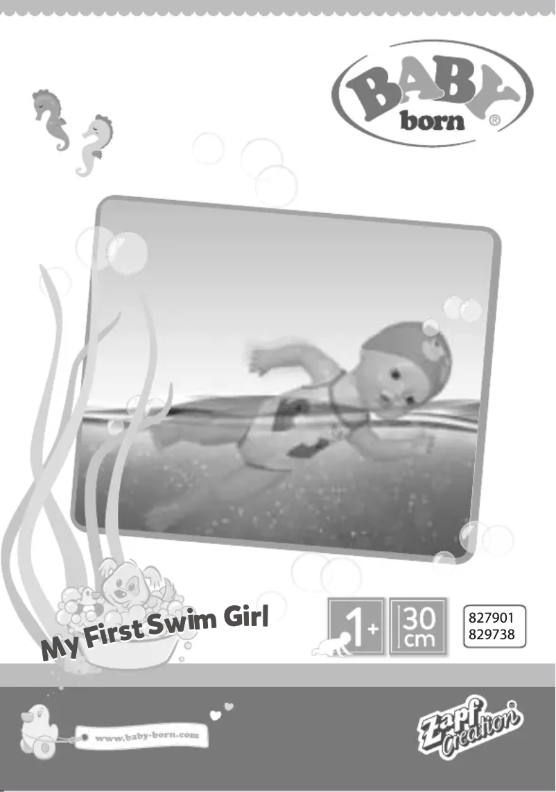 Page n°1 - Manuel utilisateur BABY born My First Swim Girl 831915