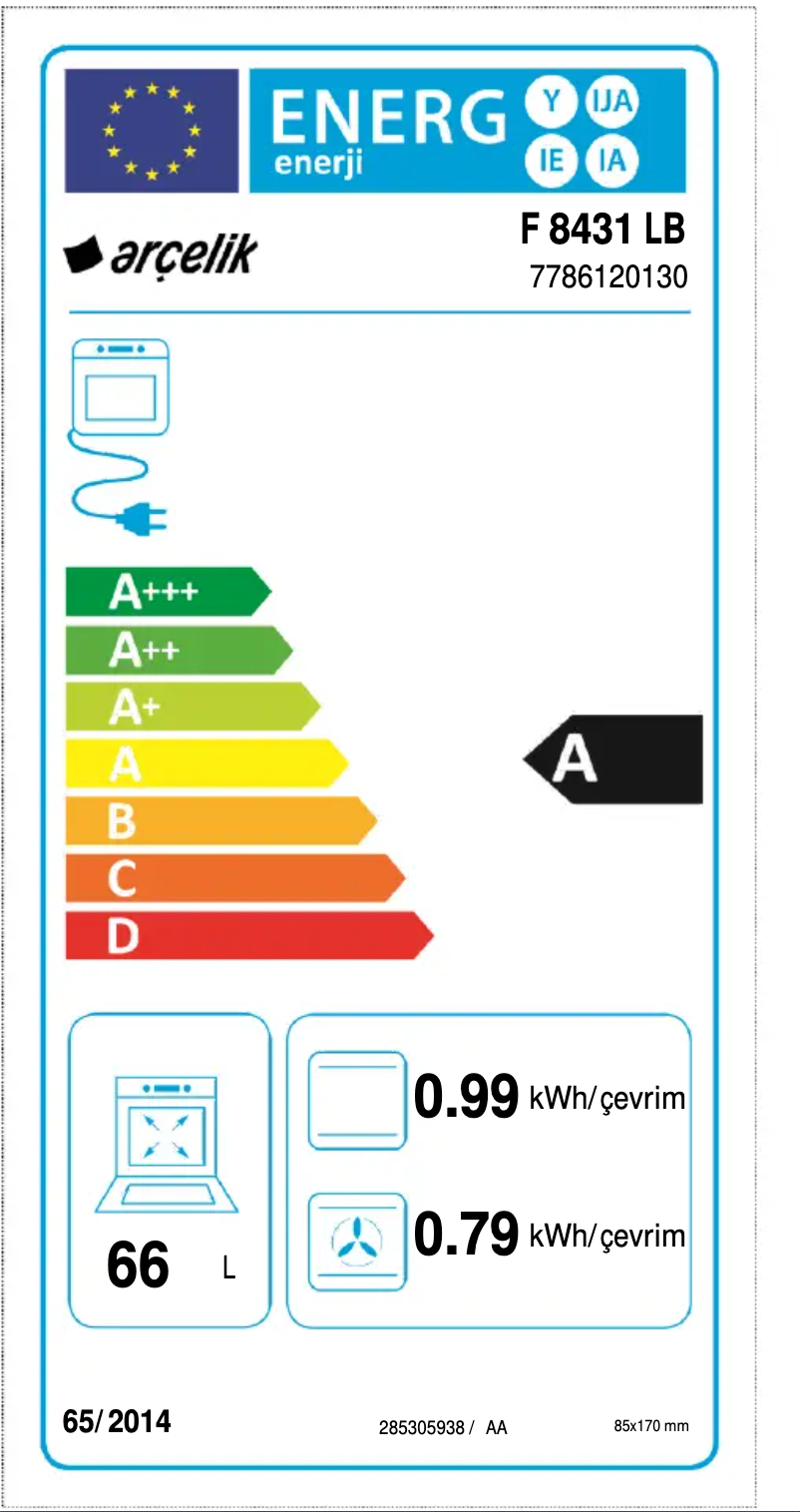 Page n°1 - Manuel utilisateur Arçelik F 8431 LB