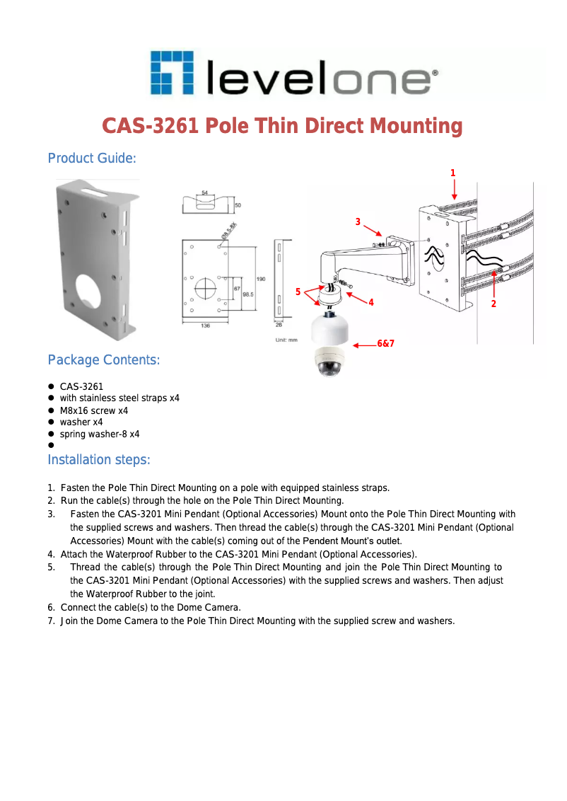 Page n°1 - Manuel utilisateur LevelOne CAS-3261