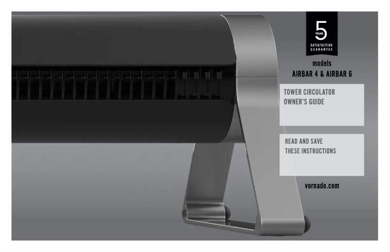 Página 1 del manual Manual de usuario Vornado Airbar 4