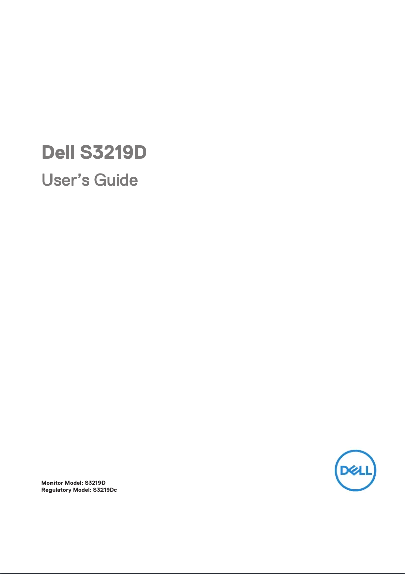 Page n°1 - Manuel utilisateur Dell S3219D