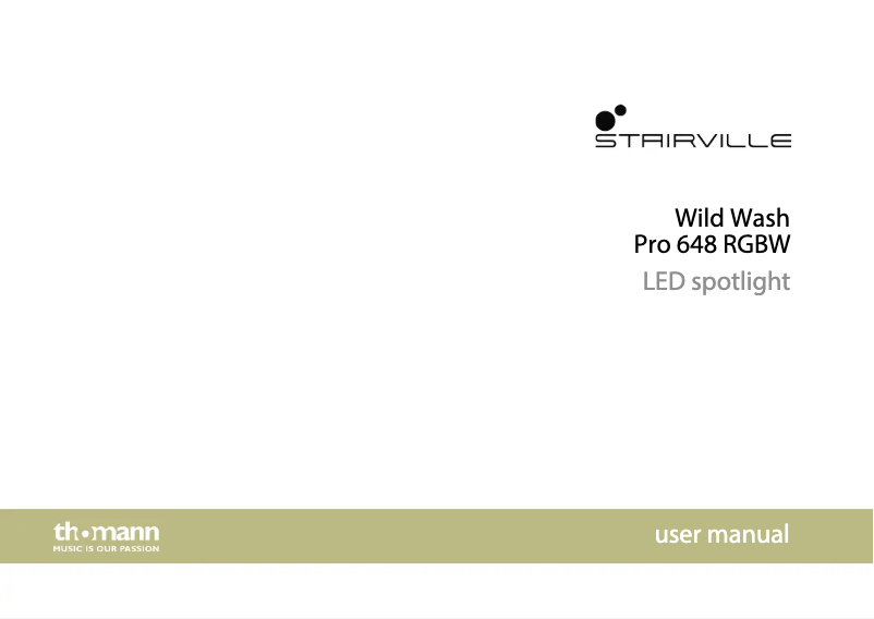 Página 1 del manual Manual de usuario Stairville Wild Wash Pro 648 RGBW