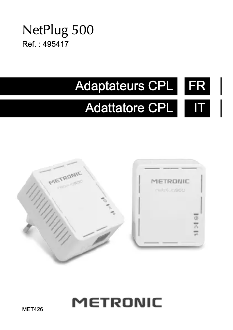 Image de la première page du manuel de l'appareil NetPlug 500 MET426