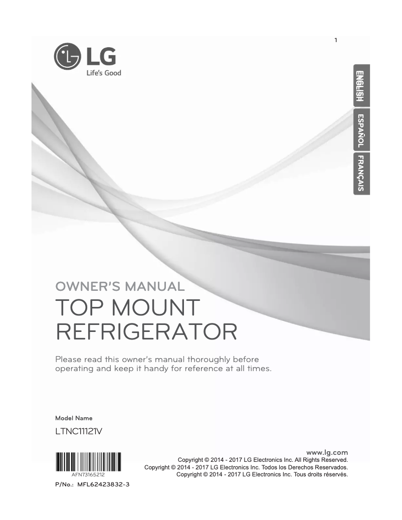 Page n°1 - Manuel utilisateur LG LTNC11121V