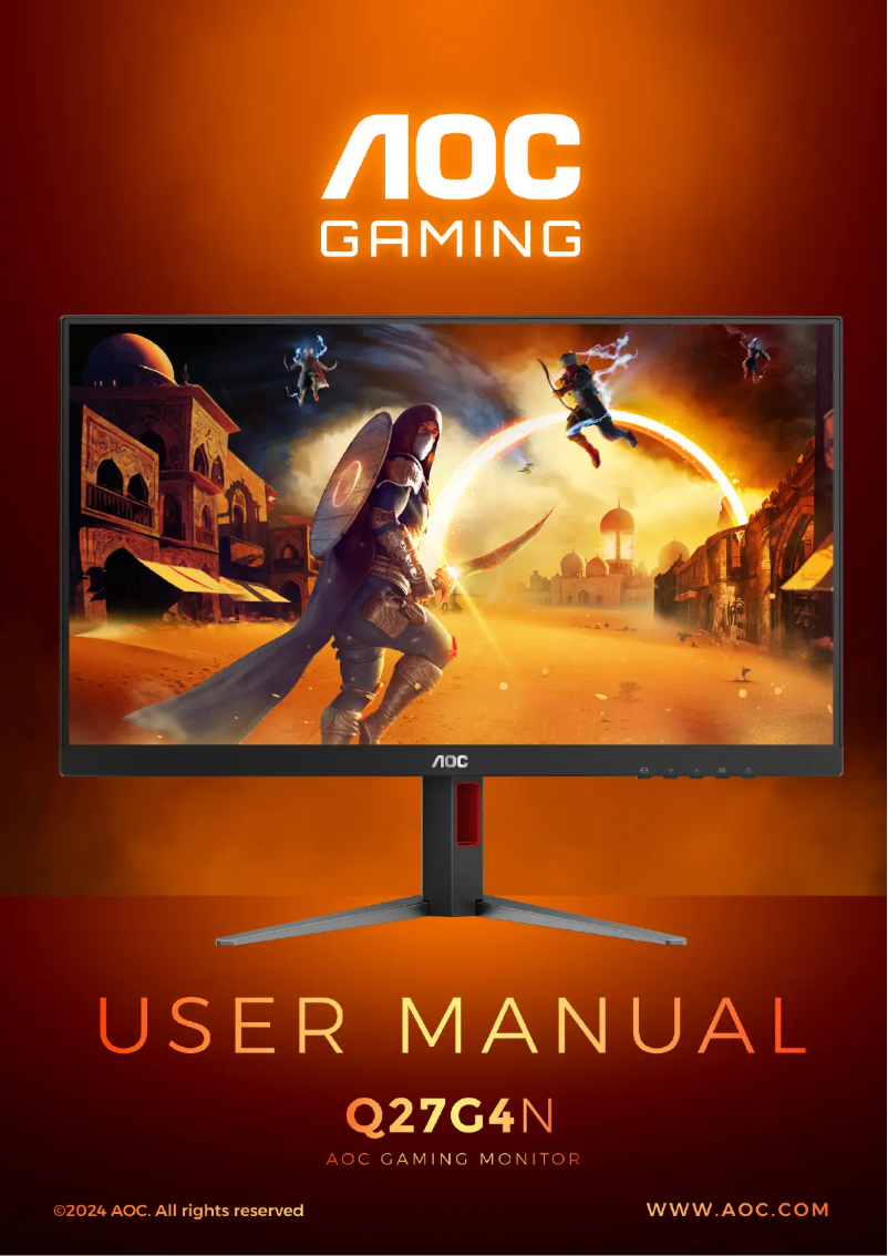 Page n°1 - Manuel utilisateur AOC Q27G4N