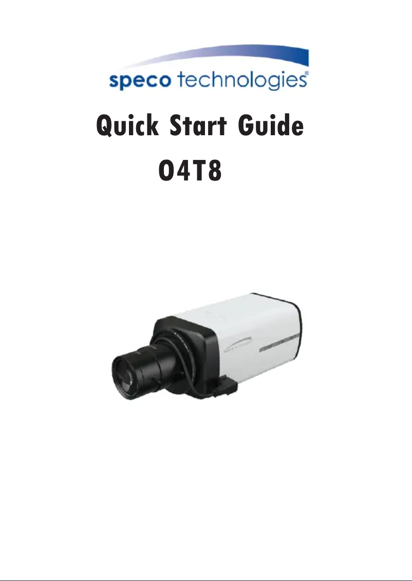 Image de la première page du manuel de l'appareil O4T8