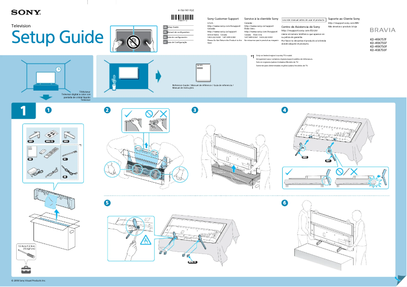Page 1 de la notice Manuel utilisateur Sony KD-49X757F