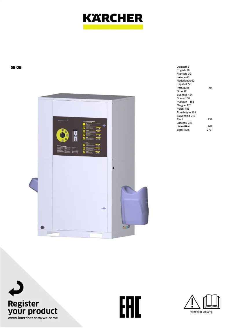 Image de la première page du manuel de l'appareil SB OB