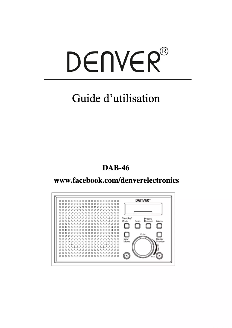 Página 1 del manual Manual de usuario Denver DAB-46