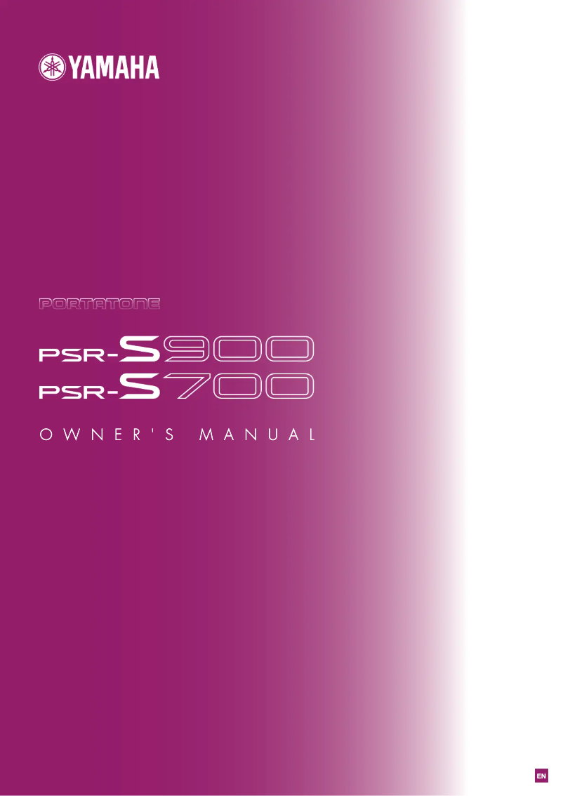 Image de la première page du manuel de l'appareil PSR-S900
