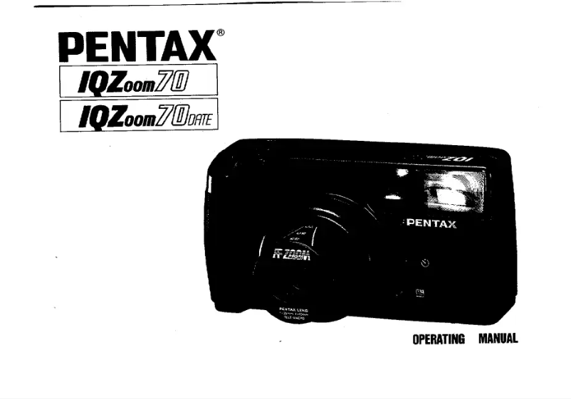 Page 1 de la notice Manuel utilisateur Pentax IQZoom 70