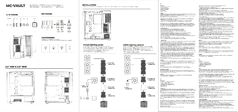 Image de la première page du manuel de l'appareil MC-VAULT