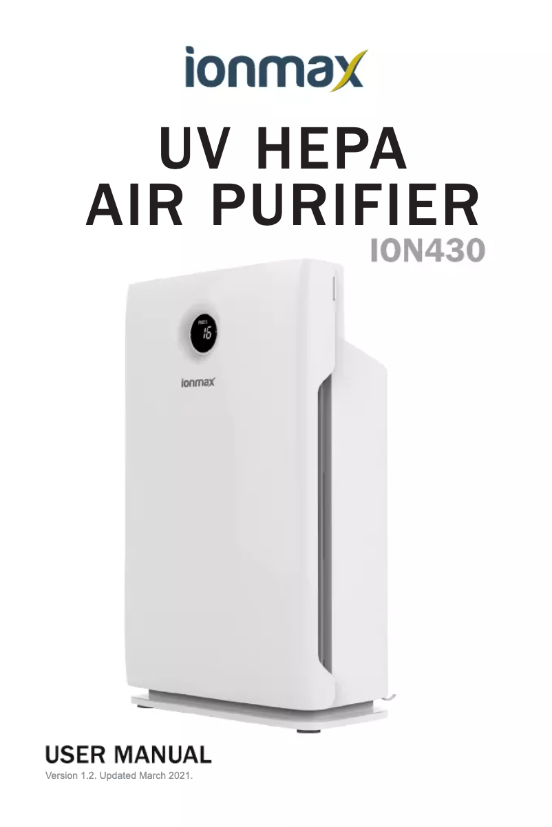 Image de la première page du manuel de l'appareil ION430