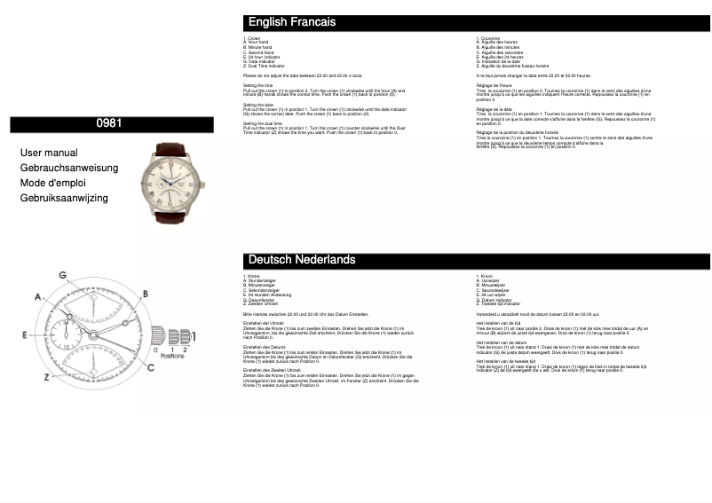 Page n°1 - Manuel utilisateur Davis 0981