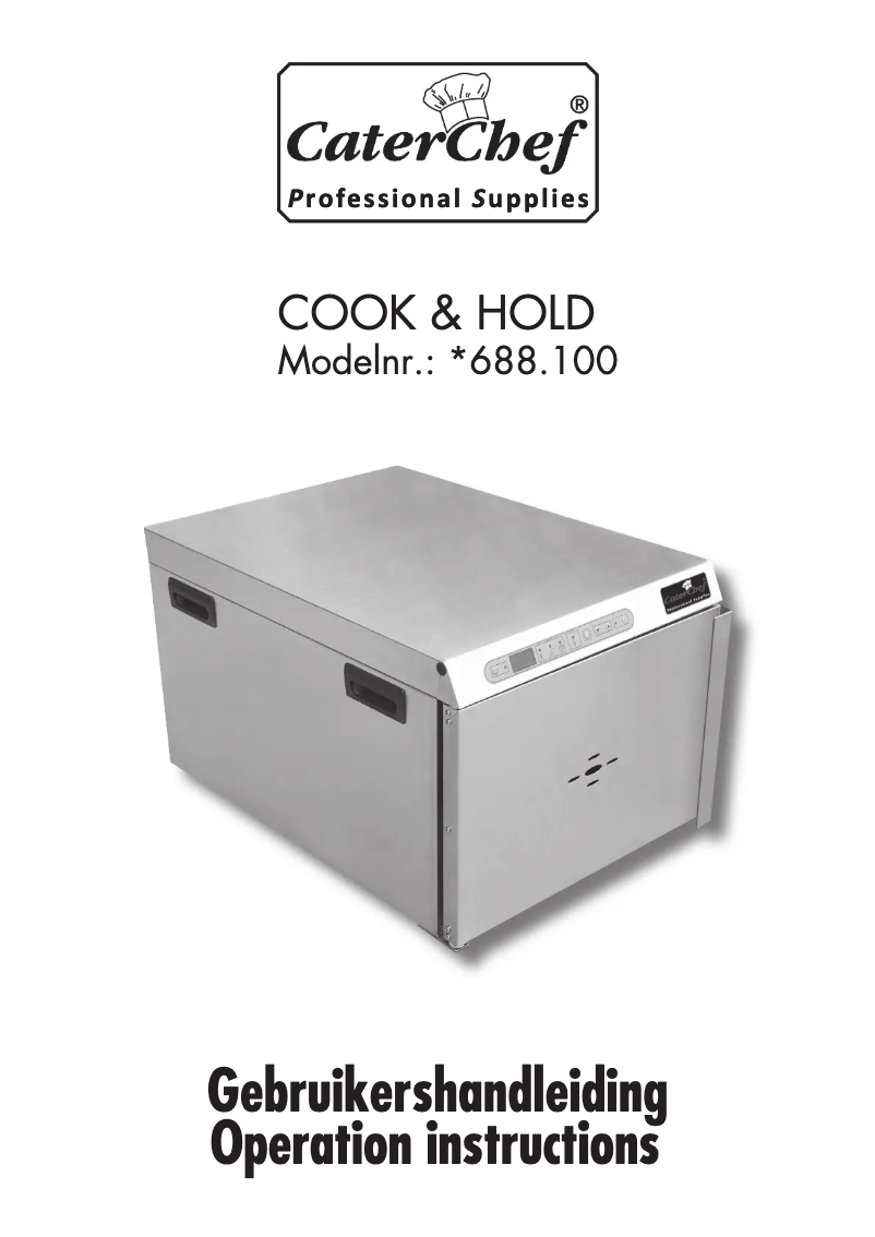 Page n°1 - Manuel utilisateur CaterChef 688100