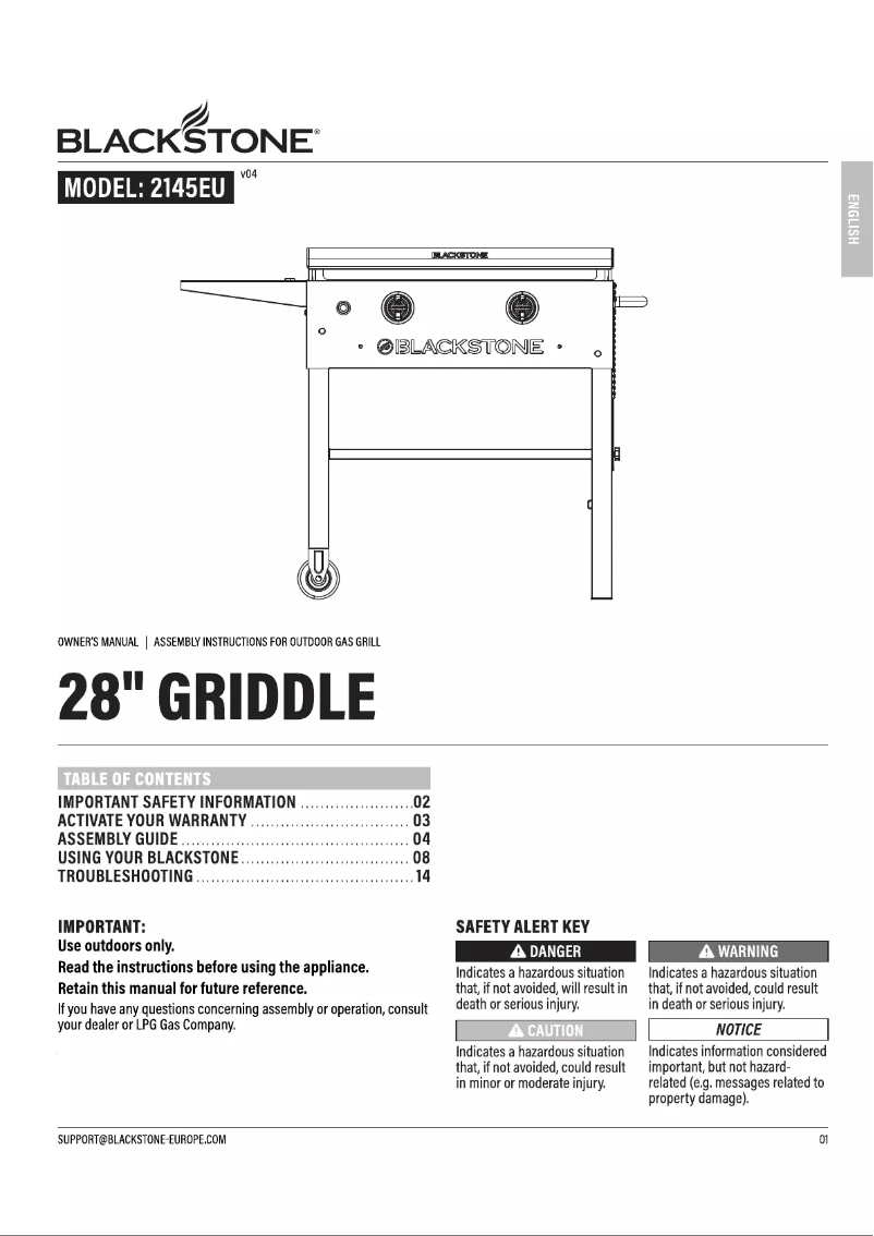 Page n°1 - Manuel utilisateur Blackstone 2145EU
