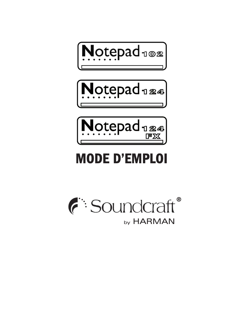 Image de la première page du manuel de l'appareil Notepad 124