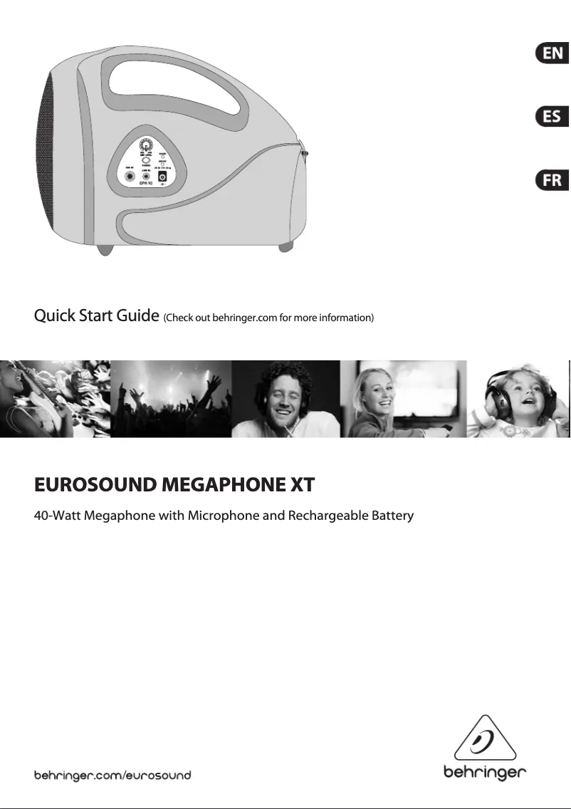 Page n°1 - Manuel utilisateur Behringer Eurosound Megaphone XT