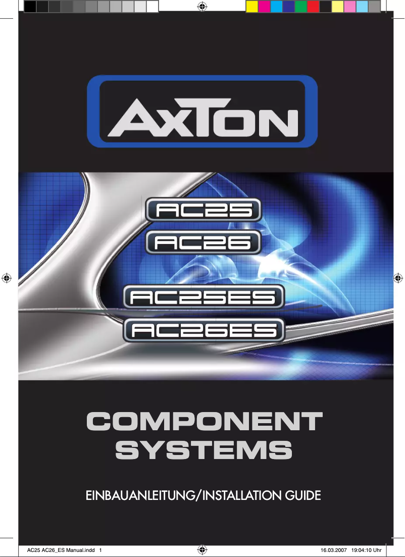 Page n°1 - Manuel utilisateur Axton AC26