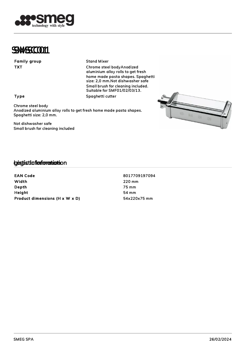 Image de la première page du manuel de l'appareil SMSC01