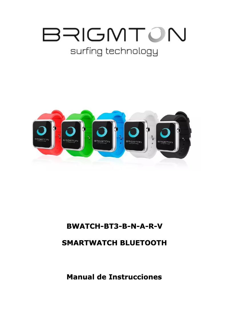 Image de la première page du manuel de l'appareil BWATCH-BT3-B-N-A-R-V