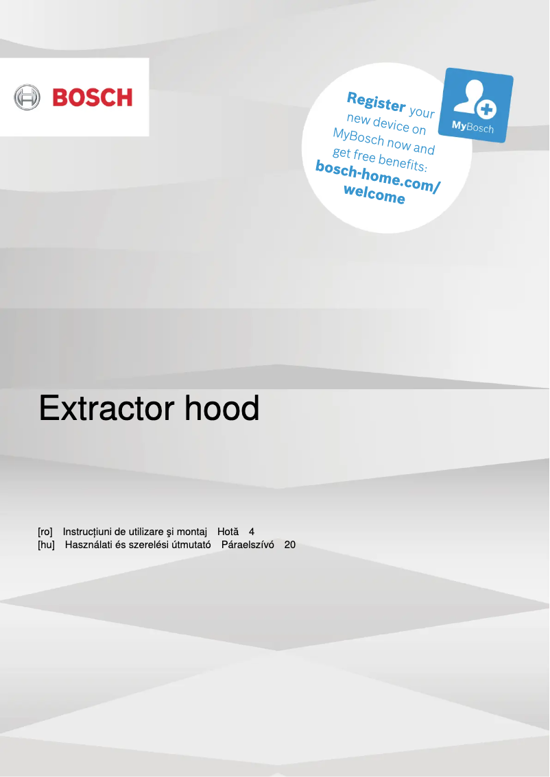 Página 1 del manual Guía de instalación Bosch DWK67CM60