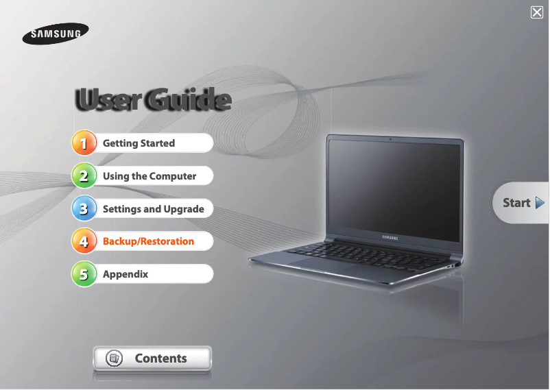 Image de la première page du manuel de l'appareil ATIV NP900X4D-K01HK